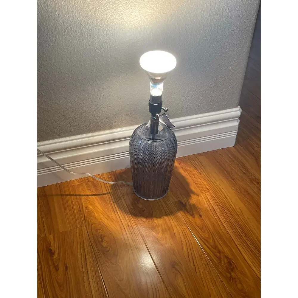 Style Craft Blue Glass Table Lamp